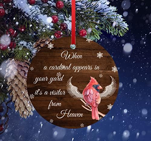Божиќен украс на кардинал Ангел за украси за новогодишни елки, во сеќавање на саканите сувенири на саканите керамички сувенири, сеќавајќи