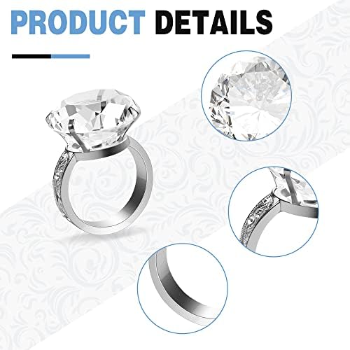Дијамантски салфетки прстени сет од 6 сребрени кристали ринстони прстени за салфетка летна свадба роденден за бебиња туш за домаќинство