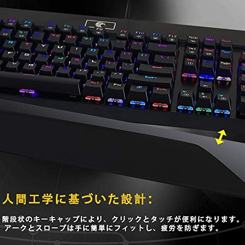 Тастатура за игри RGB жична тастатура со сини прекинувачи за компјутер за игри Windows