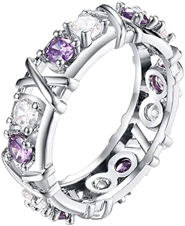 2023 година Нов циркон Вклучен прстен Европа и Америка целосен дијамантски дами прстен моден темперамент дијамантски накит западен накит прстени