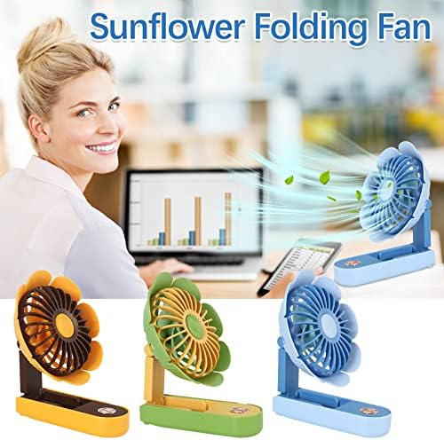 Munlar Hand Hard Hold Fan Portable Fan USB Полење на рачни навивачи 2023 лето ново сончогледово преклопување личен вентилатор