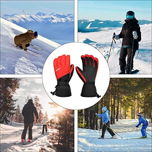 Besportble 1 пар скијачки нараквици ветровизори за зимски топли нараквици сноуборд допир на ракавици сите прсти нараквици белези за спорт на