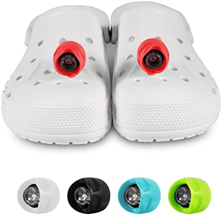 Предни светла за Croc - 2 парчиња LED Croc Lights Shoes Lights Croc Charm Croc Accessory, IP67 Водоотпорен за возрасни и деца - пешачење, будење