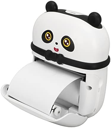 Преносен печатач за печатач Inpets Mini со 10 ролни печатење хартија за приполнување на низок бучава Панда изгледа термички печатач