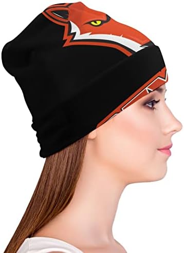 FOXES UNISEX BEANIE HATEL Топло череп капа за капа за спиење за спиење Една големина