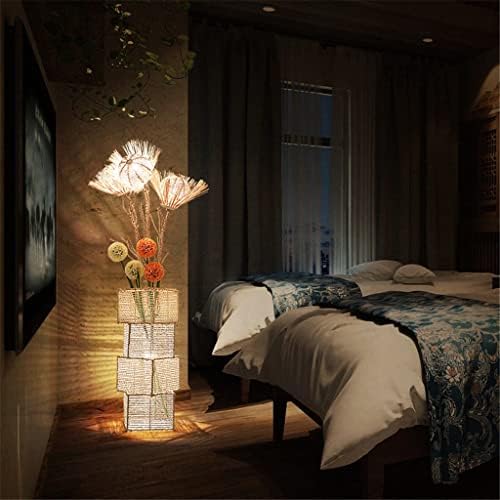 Wenlii Rattan Под ламба Кинеска Б & Б креативна чај соба дневна соба за дневна соба спална соба кревет ламба ратан под подлак ламба