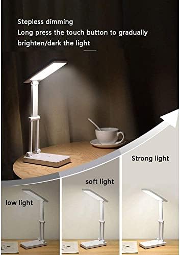 Gooseck Desk LAMPS, LED табела за ламби 3 нивоа Осветленост 5W Преносно преклопување, Заштита на очите за заштеда на енергија за заштеда на енергија за студентски дом, студија,