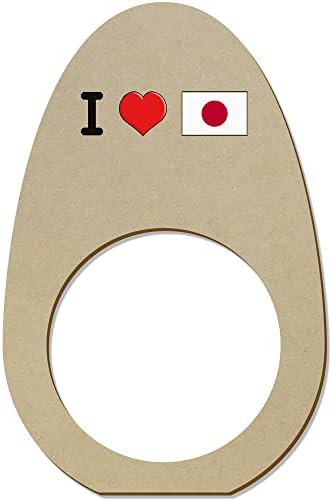 Азиеда 5 x 'ја сакам Јапонија' дрвени салфетки/држачи