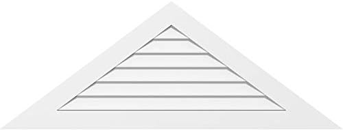 Ekena Millwork GVPTR76X3501SN Триаголник Површината на површината ПВЦ Гејбл отвори, 76 W x 34-7/8 H, фабрички подготвен бел