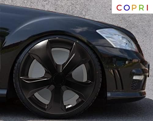 Копри сет од покривка од 4 тркала од 13 инчи црна Hubcap Snap-on одговара на Opel/vauxhall