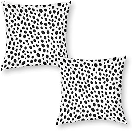 Dalmatians Dog Print Set од 2 фрлање перници опфаќа квадратни перници перници за софа кауч спална соба