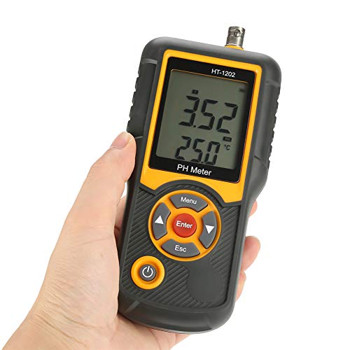 Тестер за квалитет на водата, 0 до 14ph pH MV Температор за температура LCD приказ на мерење на мерење на квалитетот на водата за