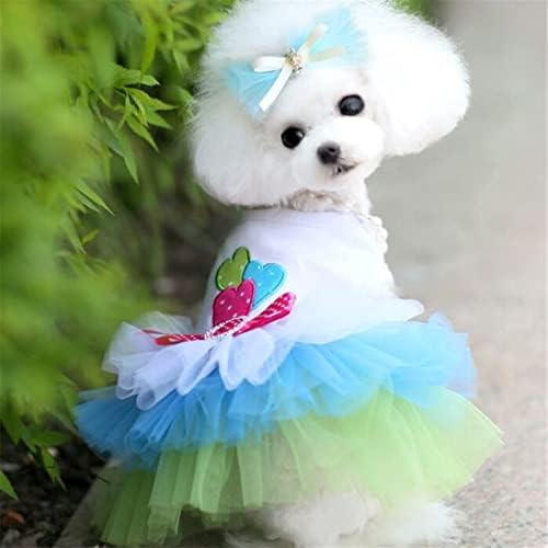 Облека за миленичиња миленичиња фустан пролетно лето дише здолниште мачка облека Велигденска фустан симпатична јајца одмори облеки миленичиња облека за мали куч?