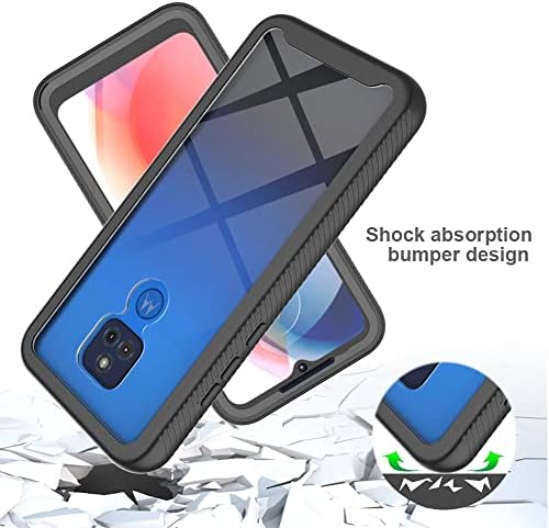 Покријте го телефонскиот случај на целосна заштита, компатибилен со Moto G Play Hard PC+Soft Silicone TPU 3IN1 ShockProof Заштитен телефонски капак со вградена торба за заштита на екрано?