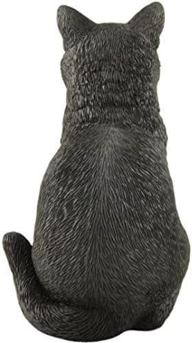 JFSM Inc. 5 Црна мачка што седи рачна фигура на смола