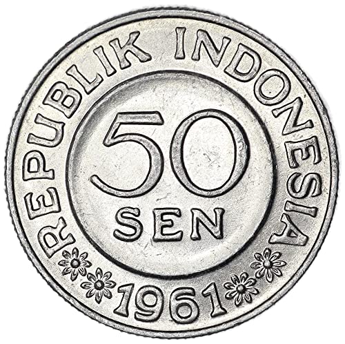 1961 Бр ММ КМ 14 Индонезија 50 Сен Продавачот Многу Добар