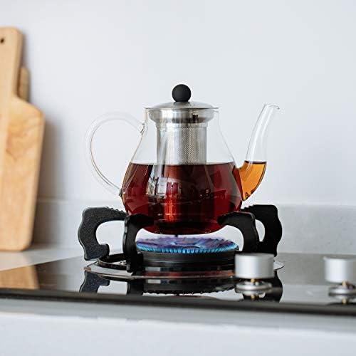 BTAT - стакло чајник со отстранлив инфузер шпорет безбеден чај котел, цветање и лабав производител на чај од лисја, подарок за Денот