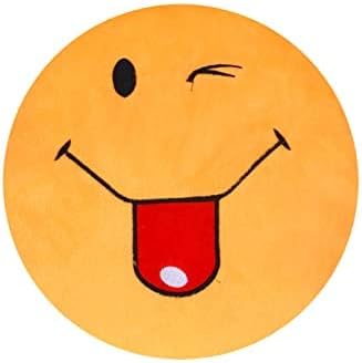 4 Pise emoji yum лице емотикон перница полнета кадифен мека перница, 32 см жолта