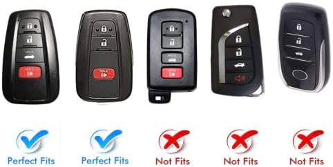 Snugfit 2PCS клуч за клучеви за Toyota 2020 2021 2022 Toyota RAV4 Xle Camry Hybrid Xse Corolla Avalon Smart Ke