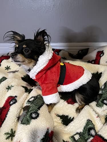 Куче Санта џемпер/кучиња Божиќен џемпер/куче Дедо Мраз/Божиќна облека за миленичиња