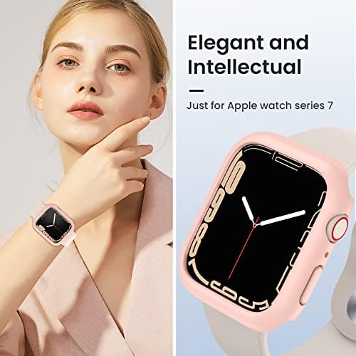 [2 пакет] Готон случај компатибилен за серија 7 серии на Apple Watch, PC Hard Cover Protective Bumper Watch Case Case за Iwatch Women