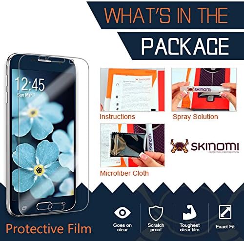 Skinomi четкан челик целото тело кожа компатибилен со Samsung Galaxy S23 Ultra 5G Techskin со заштитен екран на екранот со анти-меур