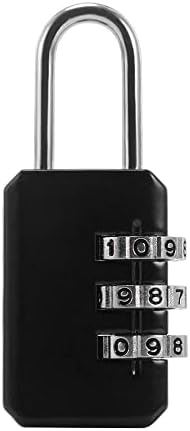 Pulabo 3 цифри за комбинирање со куфери за заклучување на багажот за заклучување на куферот за заклучување црно силно и издржливо удобно