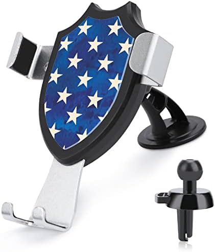 Акварел американски држачи на знамето на starsвездите за автомобил Долга за вшмукување на рака Универзален мобилен телефон монтиран