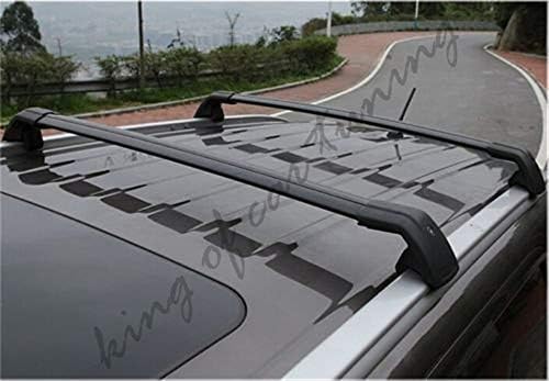 Крал на автомобил за подесување на автомобили 4 парчиња црн алуминиум покрив железнички покривни решетки за решетки за рак се вклопуваат за Land Rover Range Rover Sport 2014 2015 2017