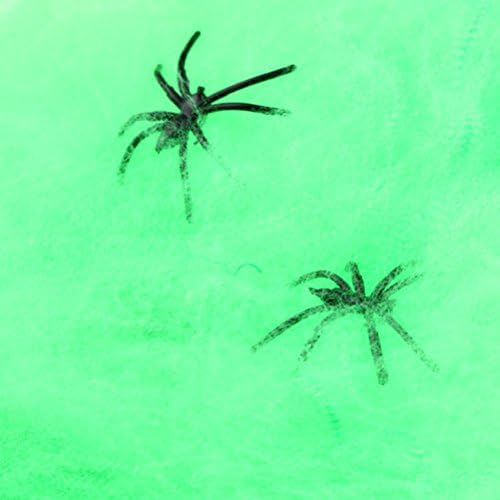 Pretyzoom Green Decor Elastic памук пајак веб -страница за Ноќта на вештерките дома Бар забава Декорација забава Поволно зеленило украс