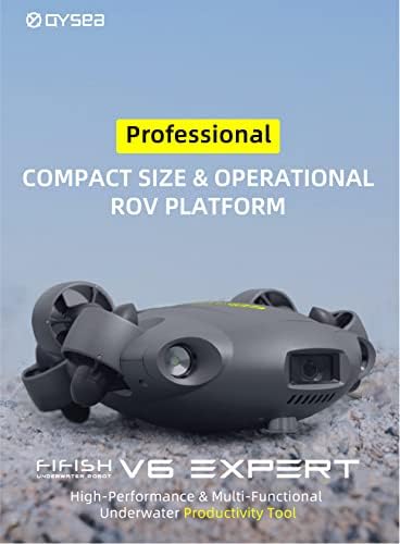 Fifish V6 Експерт Подводна Фотографија Rov Робот, VR Следење во Реално Време, 6000LM LED, 4k UHD Камера, 360° Ултра Широк Агол, 100m