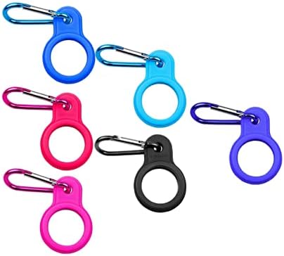 Besportble 12 парчиња клипови случајни висечки држачи за клучеви силиконски со држач за држачи за котел што носат додатоци за кампување