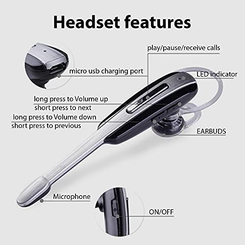 Слушалките за слушалки на Tek Styz компатибилни со Samsung Galaxy Note II Verizon во уво безжичен Bluetooth бучава Откажување на