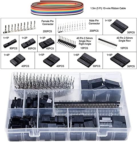 Алатка за крцкање SN-28B 0,1-1MM² Кригирање на клешти Алатка сет-1550pcs 2.54mm конектори и парчиња иглички ， 460pcs 2,54 mm