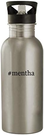 Подароци на Ник Нок #Mentha - 20oz Нерѓосувачки челик хаштаг шише со вода, сребро