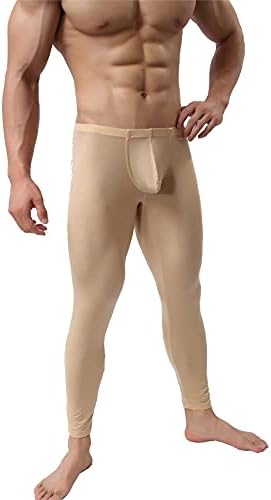 Yoobng mens компресија долги панталони слаби спортски панталони тренингот фитнес салата за салата