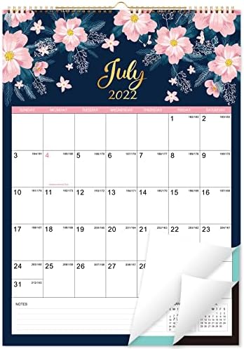 Календар за 2022 Година - Месечен Планер За Ѕидни Календари Од Јануари 2022 Година-Декември 2022 година, 12 х 17, Големи Блокови