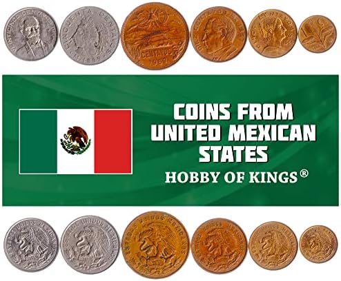 7 Монети Поставени Од Мексико | Мексиканска Колекција На Монети 5 10 20 50 100 500 1000 Пезоси | Циркулирани 1984-1992 | Стара Колекционерска Валута За Колекционери, Нумизматички ?