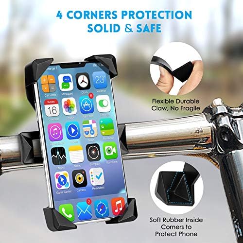 Аонки со еден допир за издавање велосипед телефон, 360 ° држач за ротирање на мобилниот телефон за рачка за велосипед/стебло,