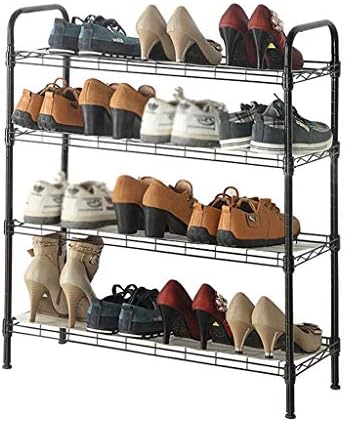 Решетката за чевли на вратата Дингз, метална 4-приказна решетка за чевли, едноставна опрема за складирање на кабинети за складирање