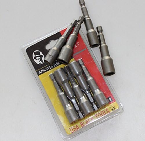 Screwdriver 9PCS шестоаголен приклучок за навртки за навртки за навртки Внатрешен и надворешен хексадецимален штекер со магнетски 6-14мм