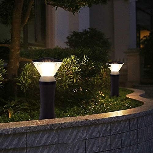 Градина светла SJYDQ, светла за столбови на портата, градинарски вили на отворено водоотпорни порта wallидни светла пејзажни светла