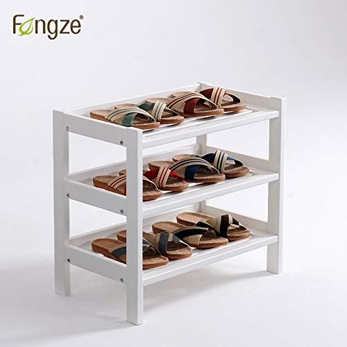 Стилска едноставност дрвена решетка за чевли 3 Ниво за складирање полица за складирање за ходникот голем мебел Организатор Единица