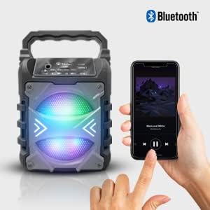 Врвен технолошки аудио etет-4 Bluetooth преносен звучник, погласен волумен, кристално чист стерео звук, богат бас, безжичен