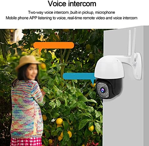 Vifemify Outdoor IP камера IP66 32 Lights WiFi HD апликација Далечинско движење за откривање на звук Домашно безбедност 100‑240V