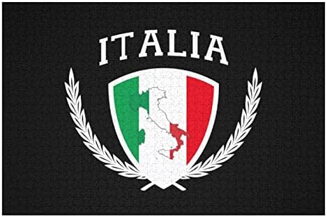 Италија Италија Италијанска мапа знаме Дрвена сложувалка слика слика wallидна уметност фотографии за домашни украси 1000 парчиња