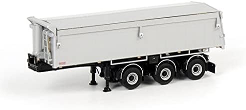 WSI асфалтен песок кипер 3 приколка за оска за бела линија 1/50 диекаст модел завршен камион