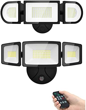 Onforu 100W LED безбедносна светлина и 55W LED самрак до зори безбедносни светла со далечински управувани, IP65 водоотпорни светла