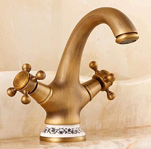 Nzdy Faucet Brass Faucet единечна дупка двојна рачка бања мијалник мијалник тапа