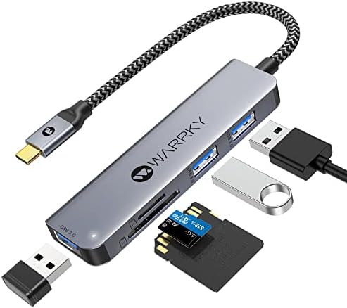 USB C До Sd Картичка Читач 5 во 1 со 3 USB 3.0 Порти во 1 И SD Картичка Читач 7 во 1 USB 3.0 МУЛТИ - Порта Адаптер Центар Пакет